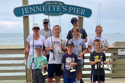 Family Fishing at Jenette's Pier