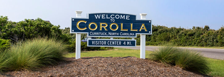 Welcome to Corolla Town Sign
