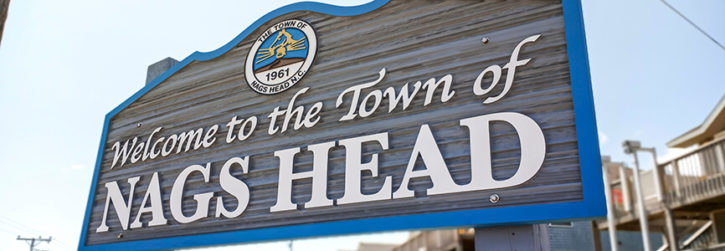 Welcome to Nags Head Town Sign