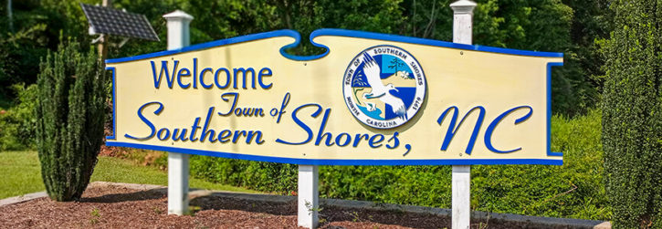 Welcome to Southern Shores Town Sign