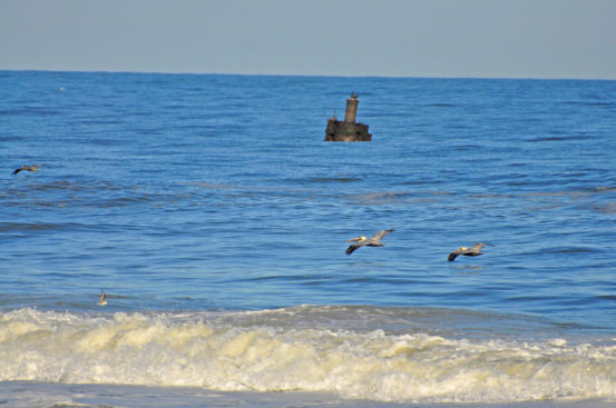 The Oriental can be seen from the beach. Photo courtesy outerbanks.org
