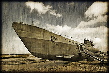 Old vintage submarine