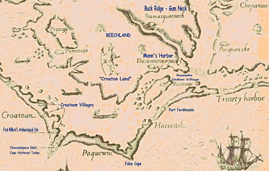 White-DeBry of 1590 Map