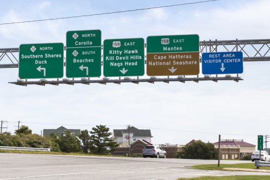 Outer Banks Traffic Welcome Signs